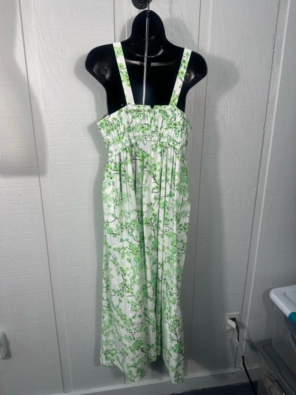 J Crew Green and White Floral Strapless Sundress Size 6 EUC - Picture 7 of 8